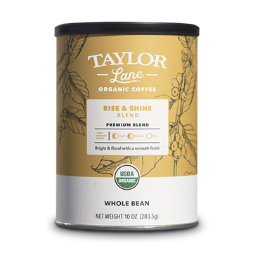 organic Rise & Shine premium blend whole bean